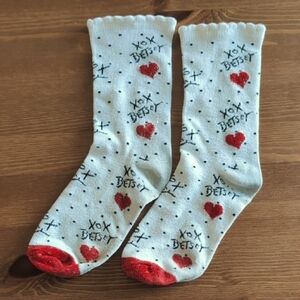 ⭐3/$15 Betsey Johnson XOX Heart Socks